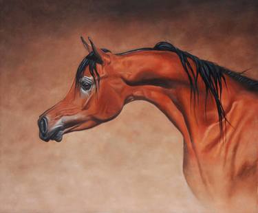 Original Art Deco Horse Paintings by James Zhao