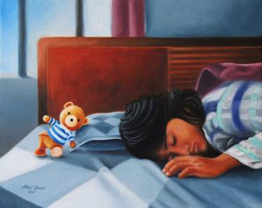 Print of Figurative Children Paintings by Athul Ghosh