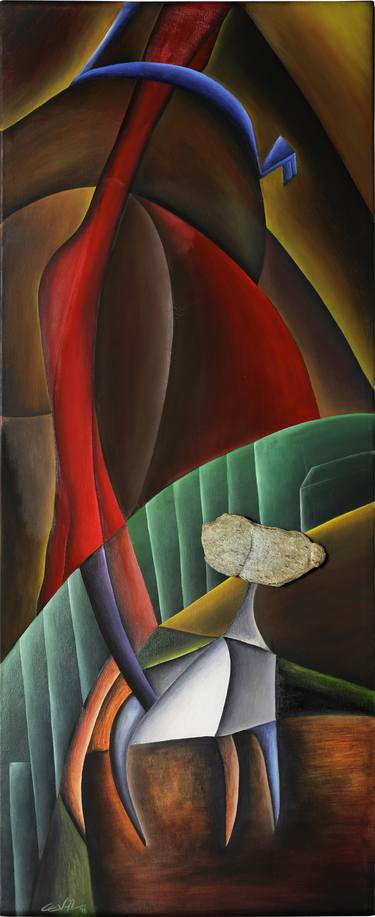Print of Cubism Abstract Paintings by Cesar Vazquez