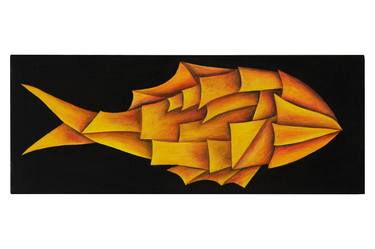 Original Cubism Fish Paintings by Cesar Vazquez