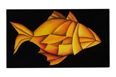 Original Cubism Fish Paintings by Cesar Vazquez
