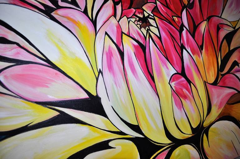 Original Abstract Expressionism Floral Painting by Alisa Pogorelovsky