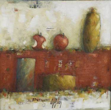 Original Expressionism Still Life Paintings by Franc Vozelj