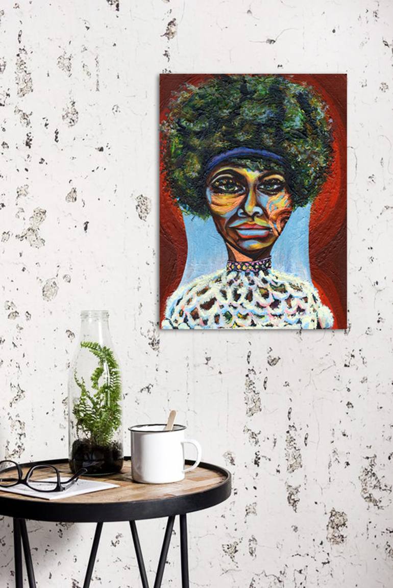 Original Abstract Portrait Painting by Kristine Keller