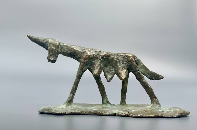 Original Abstract Dogs Sculpture by Arthur Hakobyan