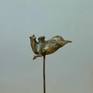 Sculpture is about the goddess Nut which was represented by the Egyptians in the form of a heavenly cow.