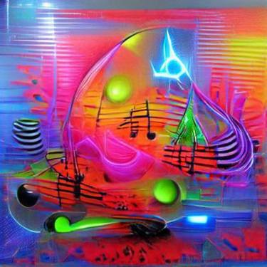 Print of Abstract Music Mixed Media by Jasmin Gorsuch
