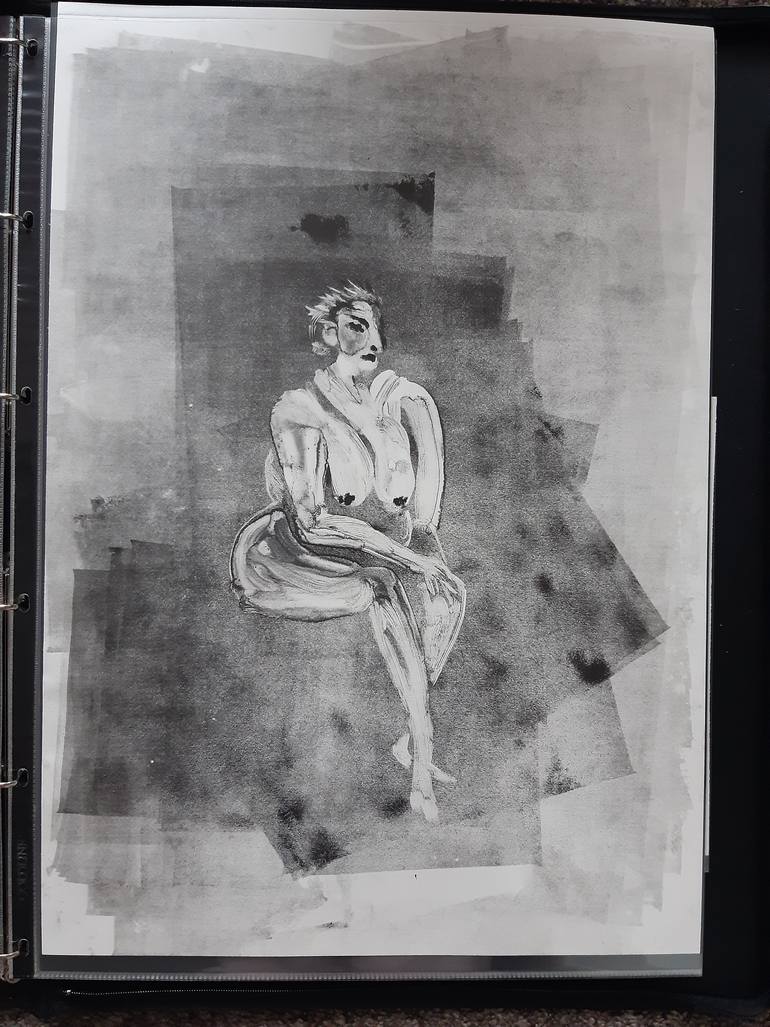 Original Expressionism Nude Printmaking by Jasmin Gorsuch