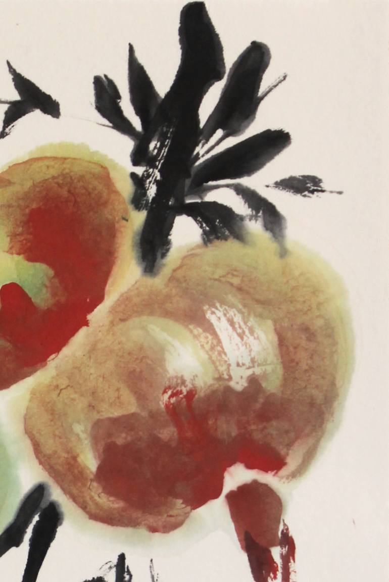 Original Abstract Expressionism Garden Painting by Nadja Van Ghelue