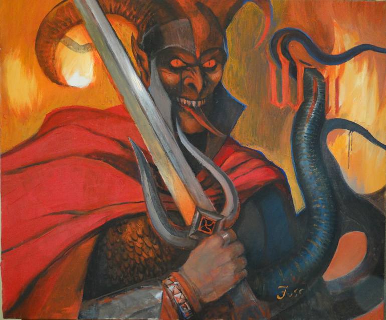 Original Illustration Classical Mythology Painting by Karina Kulyk