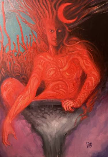 Original Surrealism Classical Mythology Painting by Karina Kulyk