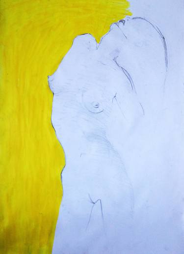 Print of Abstract Expressionism Nude Drawings by Khristin Slyvka