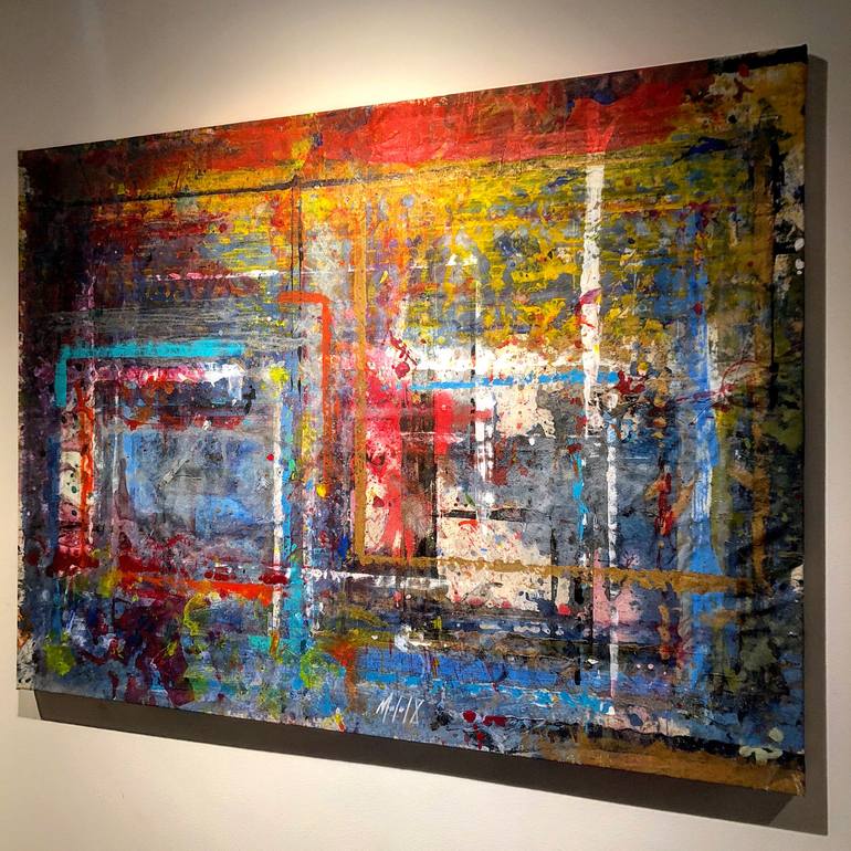 Original Abstract Expressionism Abstract Painting by Morel Orta