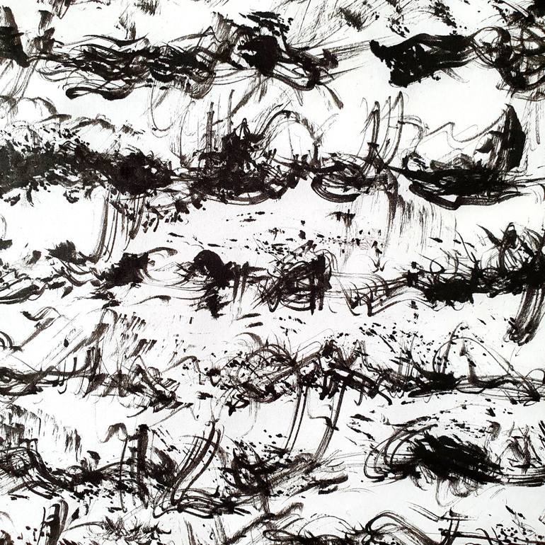 Original Abstract Expressionism Abstract Painting by Jurga Vilimaite