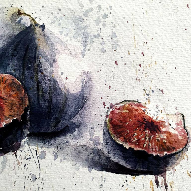 Original Minimalism Food Painting by Jurga Vilimaite