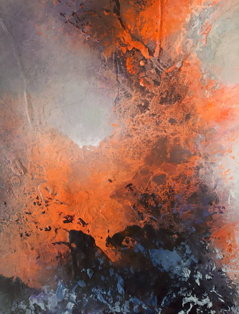 Original Abstract Expressionism Abstract Painting by Sillenn  Sylwia Jastrzebska