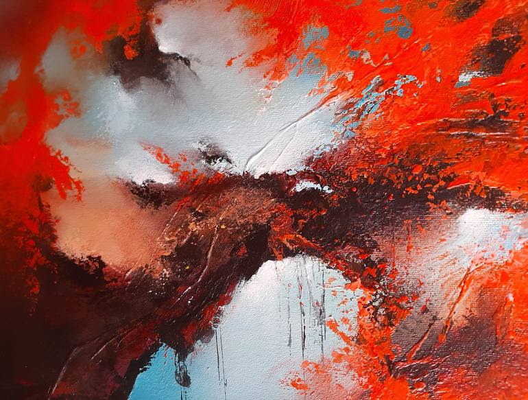 Original Abstract Expressionism Abstract Painting by Sillenn  Sylwia Jastrzębska