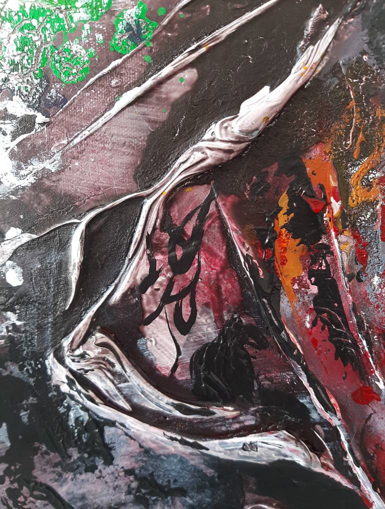 Original Abstract Expressionism Abstract Painting by Sillenn  Sylwia Jastrzebska