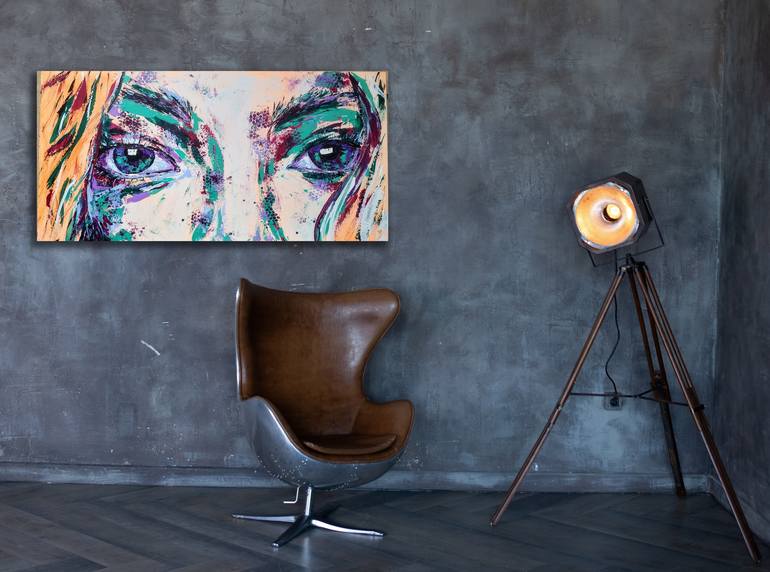 Original Abstract Expressionism Portrait Painting by Viktoriia Kartashova