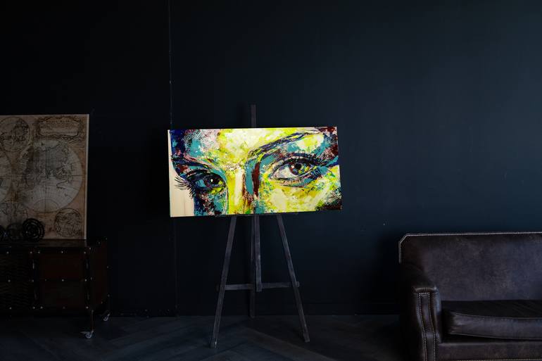 Original Abstract Expressionism Portrait Painting by Viktoriia Kartashova