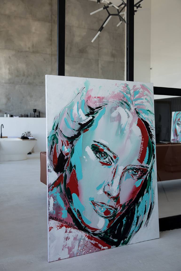 Original Abstract Expressionism Women Painting by Viktoriia Kartashova