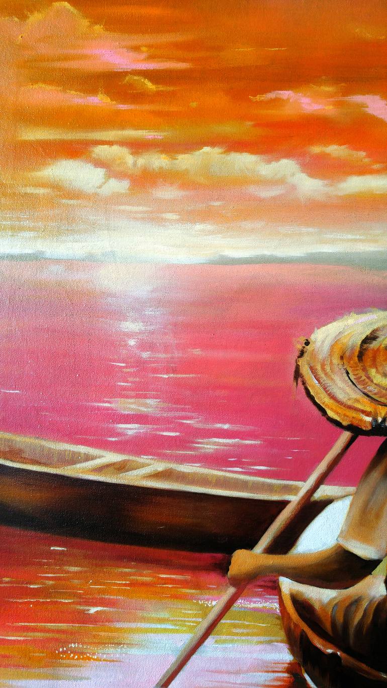 Original Seascape Painting by Obilo Nwokogba