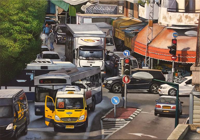 Original Realism Cities Painting by Durar Bacri