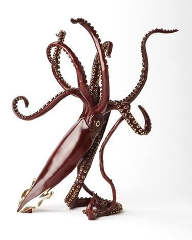 ‘LEGEND’ bronze giant squid sculpture. thumb