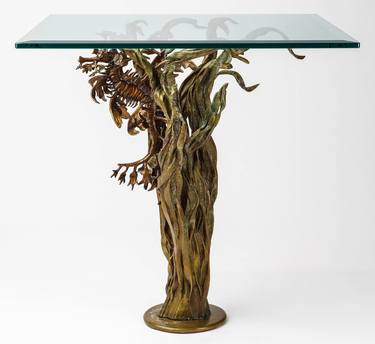 ‘HIDDEN WITHIN’ bronze seahorse end table thumb