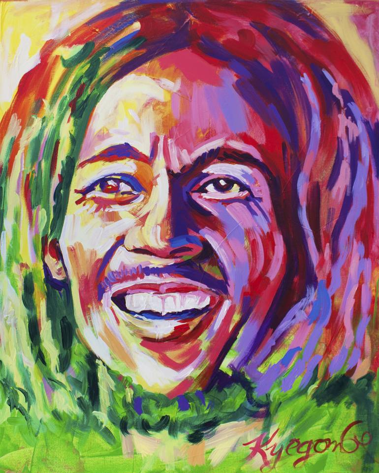 Bob Marley Portrait Oe Love Painting by PAUL KYEGOMBE | Saatchi Art