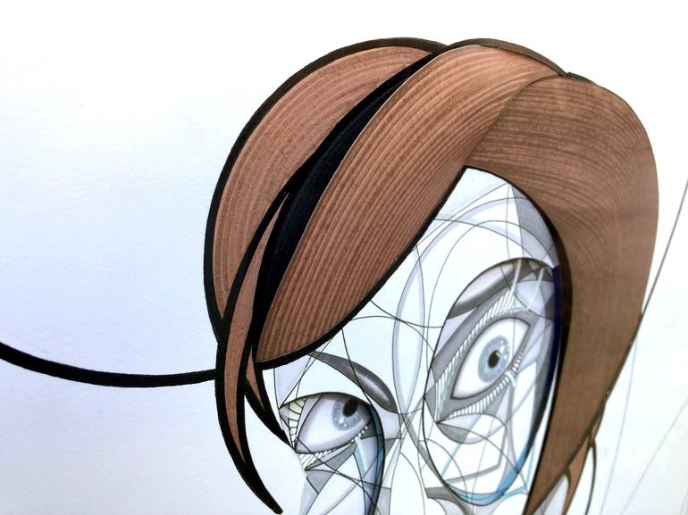 Original Abstract People Drawing by David Dott