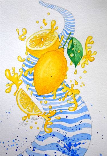 Original Abstract Food & Drink Drawings by Oleksandra Petrovska