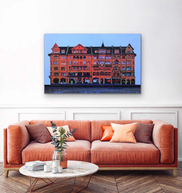 Original Architecture Painting by Natalie Corman
