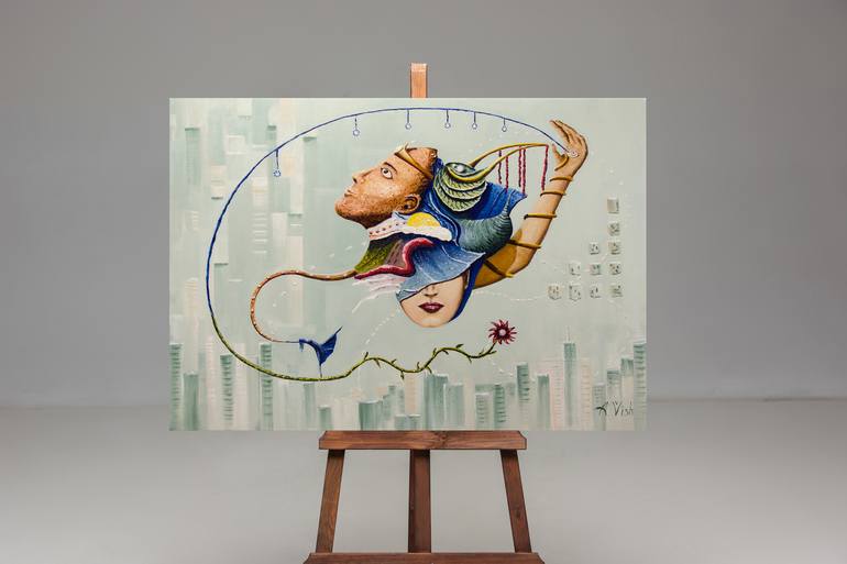 Original Abstract Women Painting by Anton Vishnevskiy