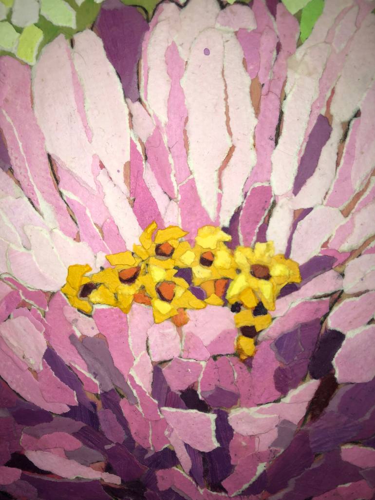 Original Floral Collage by Susan Boughadou