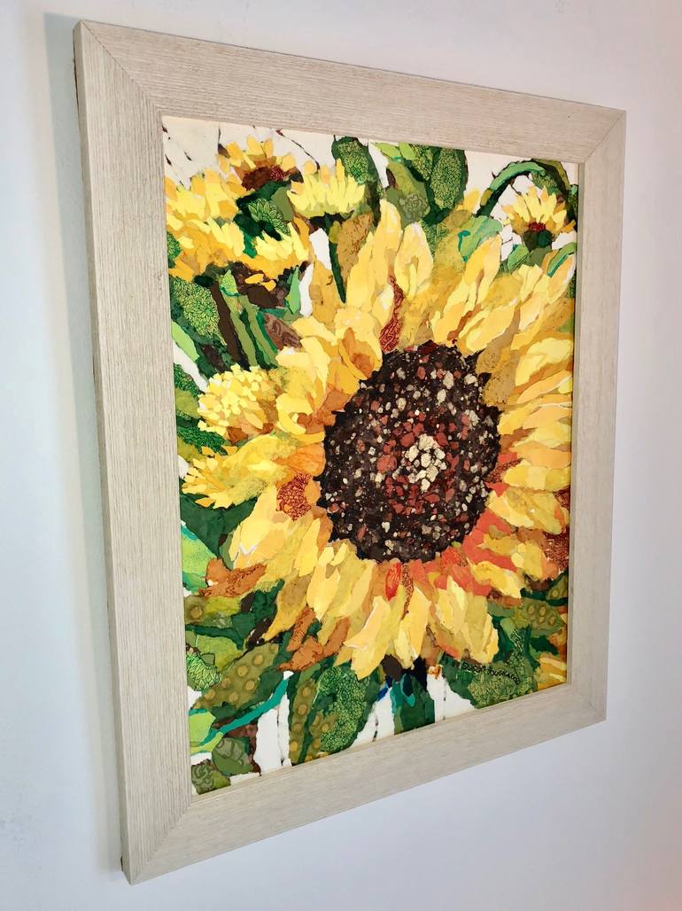 Original Floral Collage by Susan Boughadou