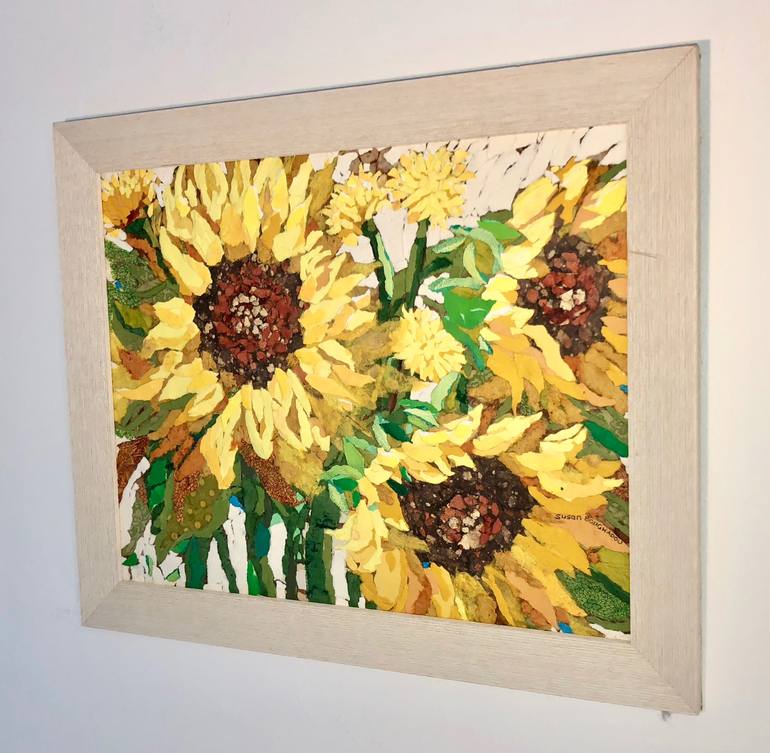 Original Floral Collage by Susan Boughadou