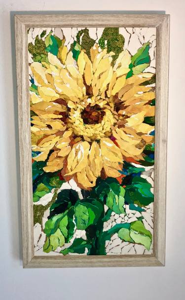 Original Floral Collage by Susan Boughadou