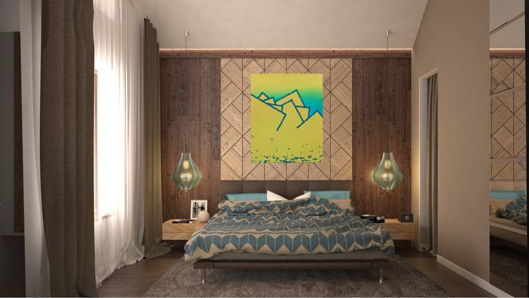 Original Abstract Expressionism Abstract Painting by Aibek Nogorbekov