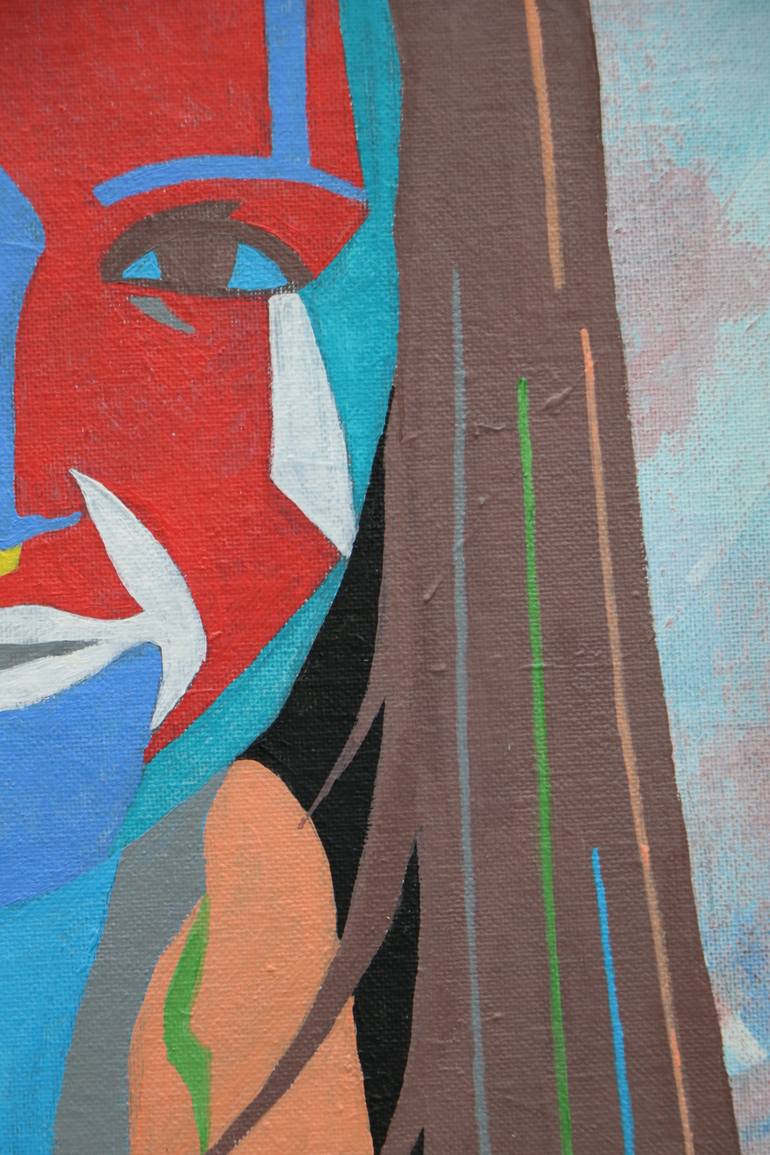 Original Abstract People Painting by Aibek Nogorbekov