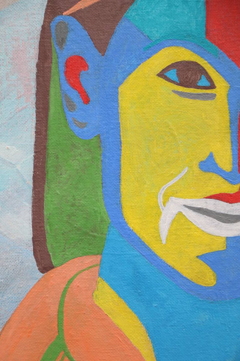 Original Abstract People Painting by Aibek Nogorbekov