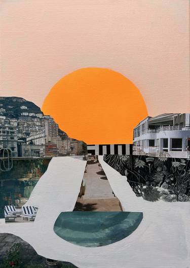 Original Contemporary Beach Mixed Media by Liz Pounsett