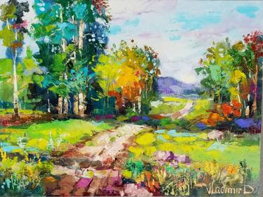 Original Expressionism Landscape Paintings by Vladimir Demidovich