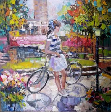 Print of Bicycle Paintings by Vladimir Demidovich