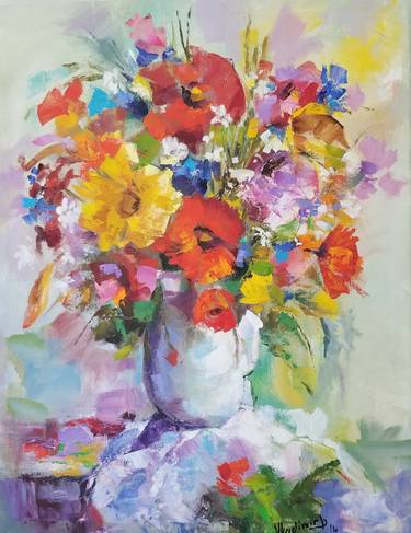 Flowers In A Vase Paintings For Sale Saatchi Art