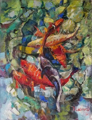 Print of Expressionism Fish Paintings by Vladimir Demidovich