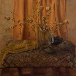 Tapestry in orange