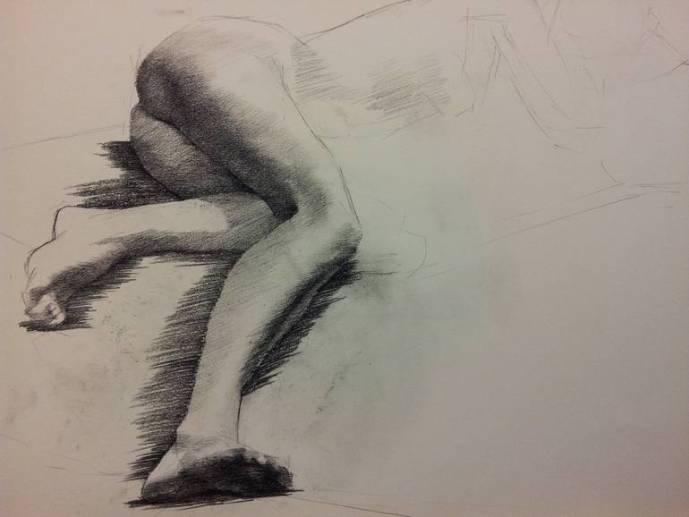 Original Expressionism Nude Painting by Vaughn Gillson