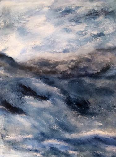 Original Abstract Expressionism Seascape Painting by PJP Martin