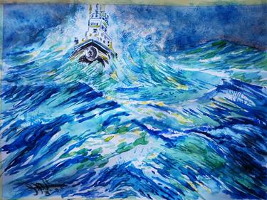 Print of Fine Art Boat Paintings by Margret Bried